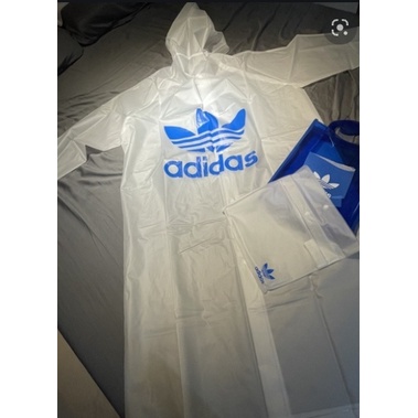 Adidas originals 2021 最新款雨衣 全新 白色透明 限量紀念款 (附贈雨衣收納袋)