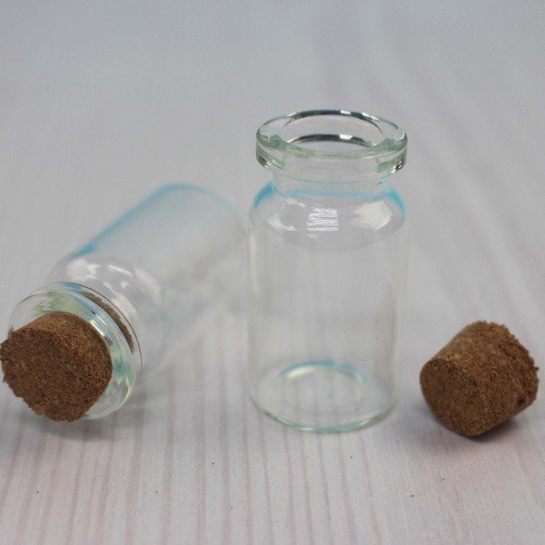 軟木玻璃罐 軟木玻璃瓶 (小)高40mm/一袋12包入(一包2個)共24個入 精油瓶 軟木塞玻璃瓶 軟木塞星沙