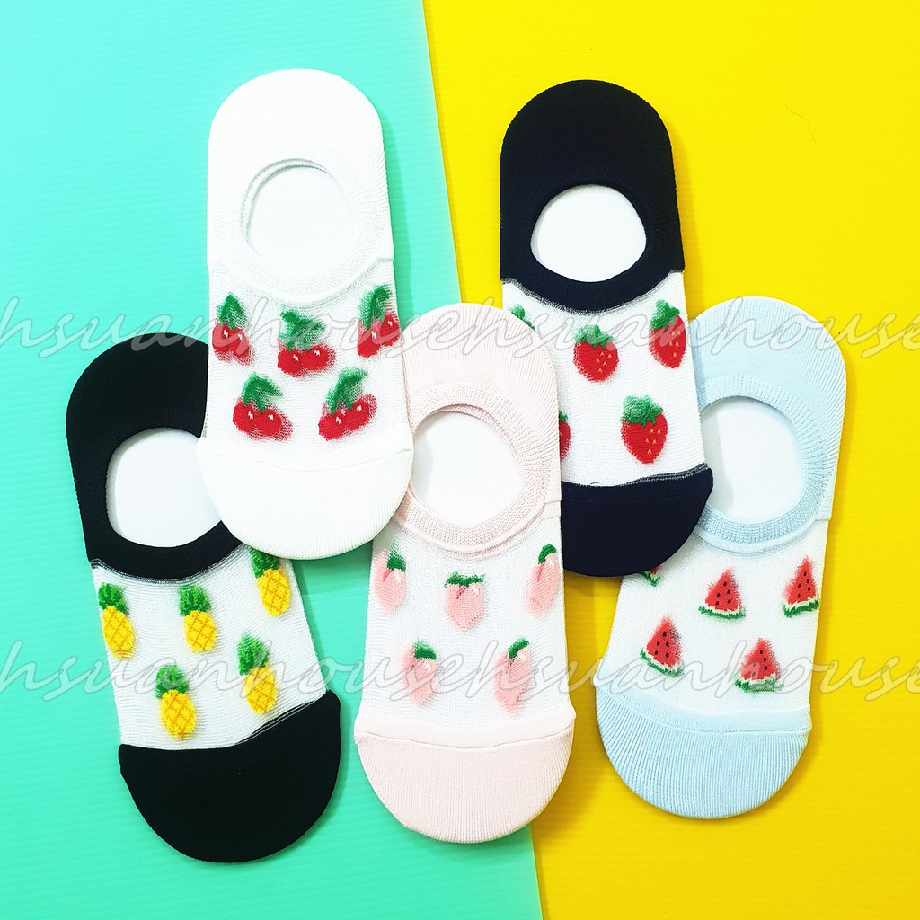 韓國襪  水果透膚襪 隱形襪