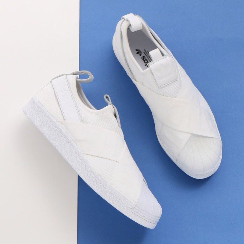 Panda 正品ADIDAS ORIGINALS SUPERSTAR SLIP-ON 全白繃帶襪套CQ2381 | 蝦皮購物