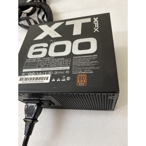 xfx 600w 銅牌電源供應器