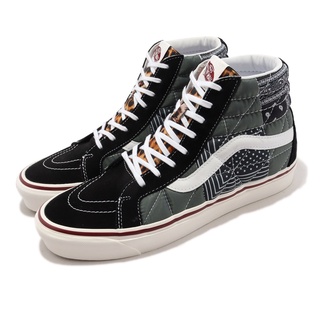 Vans 休閒鞋 Sk8-Hi 38 DX Patchwork 拼接 黑綠 豹紋 變形蟲 男女鞋 VN0A54FB9GU