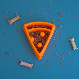 {關門放狗} 美國 ZippyPaws Happy Bowl-Pizza 披薩造型 寵物慢食碗