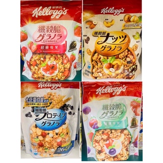 家樂氏日式水果榖片-嚴選果實/超級莓果/豐富堅果/黑豆豆乳300g-330g