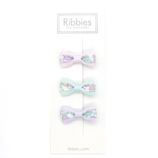 英國 Ribbies 雙色緞帶蝴蝶結|髮飾|髮夾3入組-BETSY CELADON【麗兒採家】