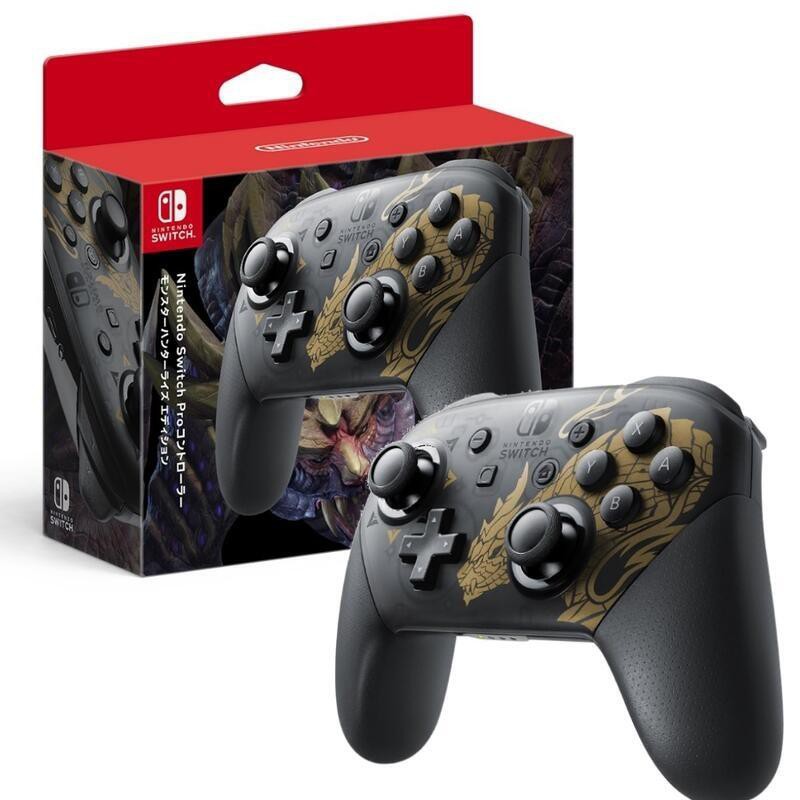 台灣現貨送保護套卡盒任天堂switch 原廠pro手把魔物獵人控制器ns 大亂鬥異度神劍 蝦皮購物