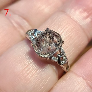 閃靈鑽 赫基蒙鑽石 戒指 閃靈鑽石 治療水晶 隨形 天然❤水晶玉石特賣#B516-3