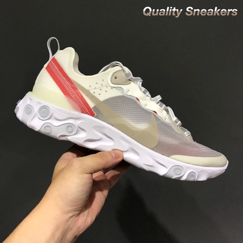 Quality Sneakers - Nike React Element 87 白 紅