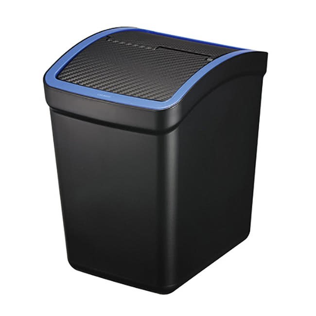 日本CARMATE 垃圾桶 L- 碳纖藍 置物桶 車用 收納桶 DZ366 廠商直送