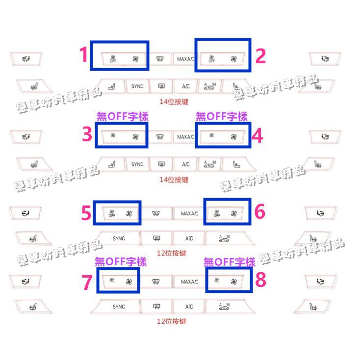 BMW F10 F11 F01 F02 冷氣 CD 按鍵 風量 電熱椅 循環 除霧 引擎 啟動 按鈕 F07 環保漆