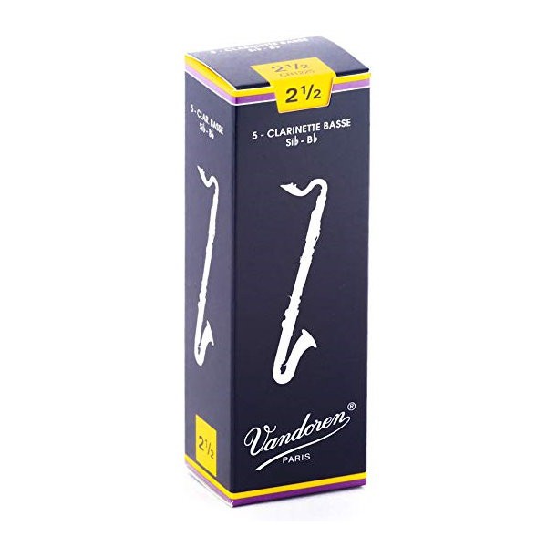 【樂器配件 】法國 Vandoren 藍盒  Bass Clarinet 低音豎笛 單簧管 黑管【2.5號】竹片 5片裝