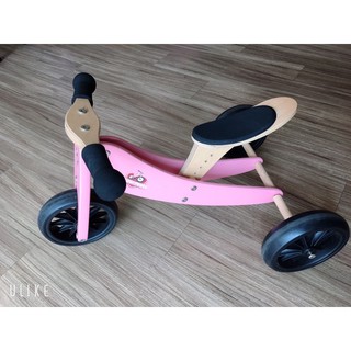 Kinderfeets 美國木製平衡滑步車/學步車-初心者三輪系列 (粉色）