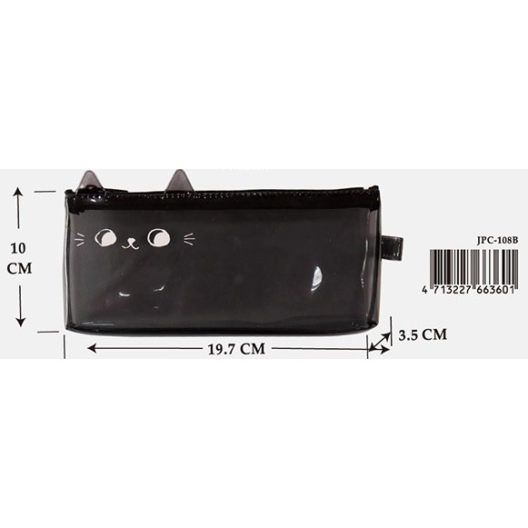 貓咪 一眼看透筆袋.透明考試筆袋.PVC透明筆袋.扁型透明收納包 JPC-108
