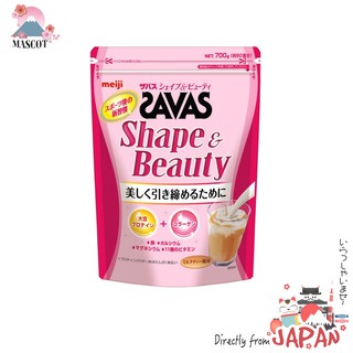 日本直送 meiji明治 SAVAS Shape &Beauty 大豆蛋白+膠原蛋白 奶茶味 補充包 900g