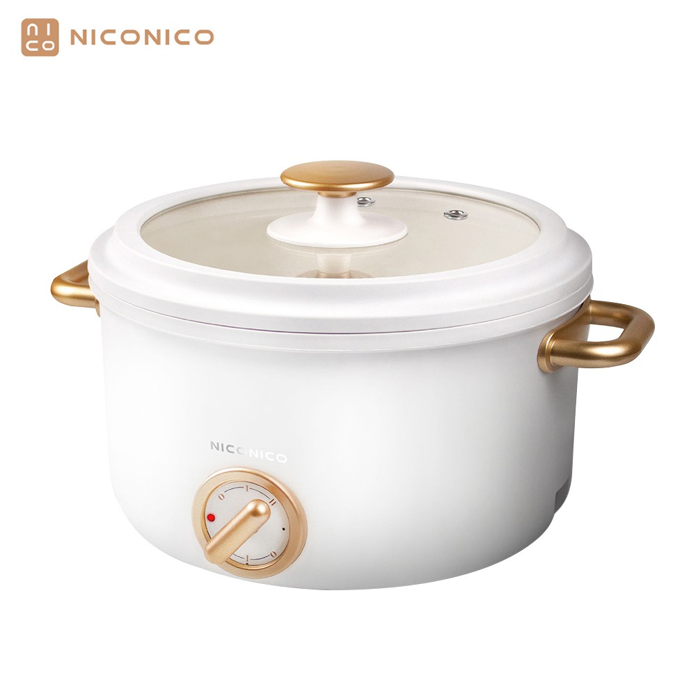【NICONICO】奶油鍋系列 2.7L日式美型陶瓷料理鍋 電火鍋NI-GP932
