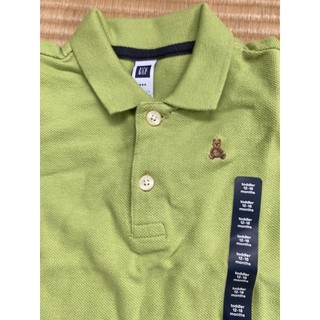 ╭＊喬喬屋＊╯美國[GAP]現貨在台 童裝 全新鮮綠色小熊刺繡polo衫12-18m(80)