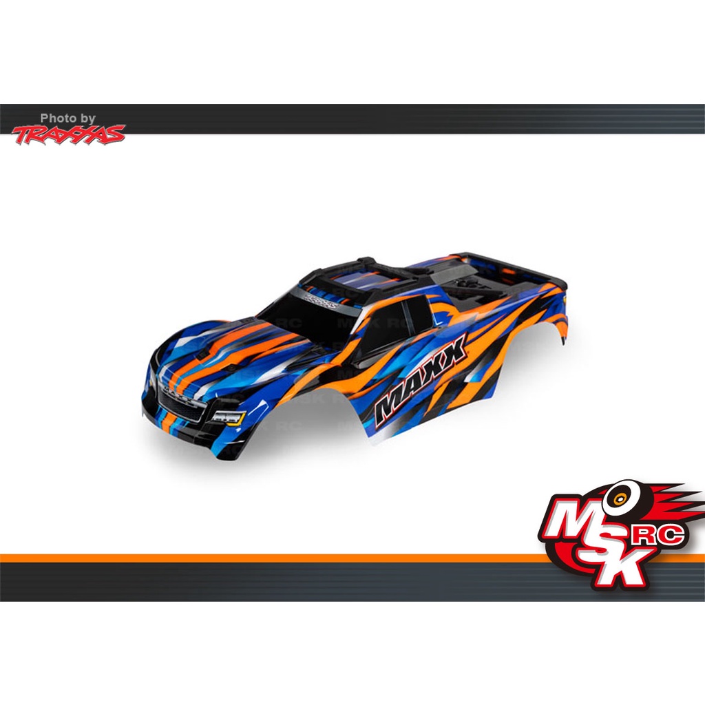 MSK RC~ Traxxas 編號8918T 1/10 MAXX V2 橘色彩繪塗裝完成車殼