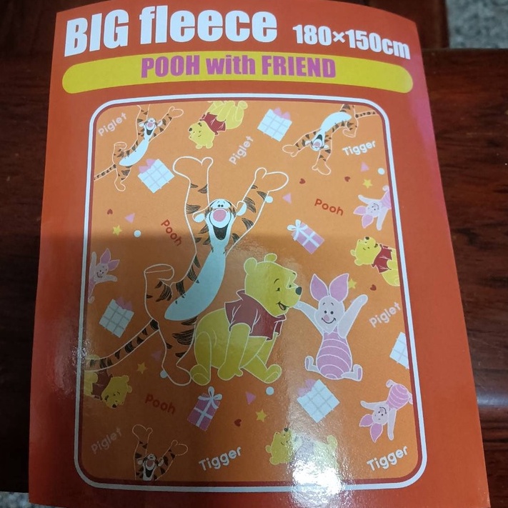 迪士尼小熊維尼毯子 big fleece 180X150 cm pooh with friend