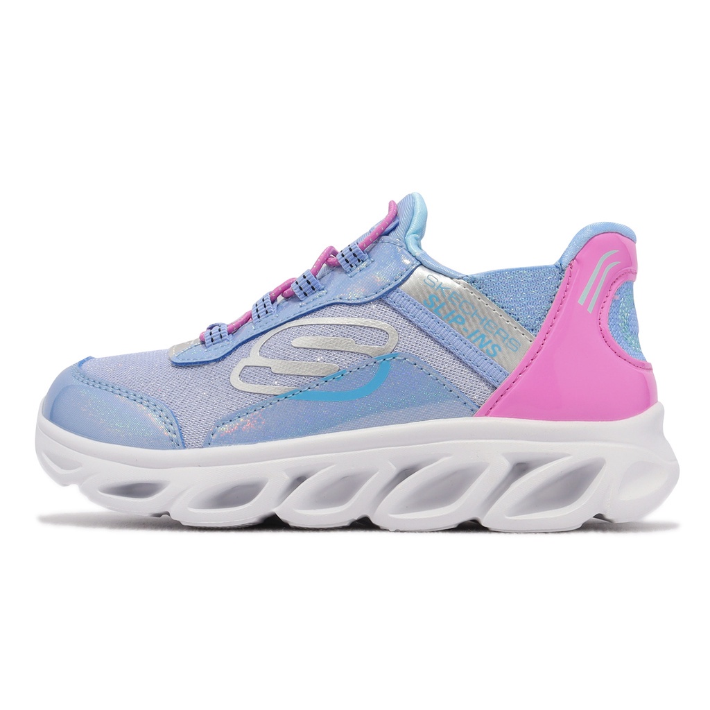 Skechers 童鞋 Flex Glide Slip-Ins 藍 粉紅 銀 小朋友【ACS】 302221LBLPK
