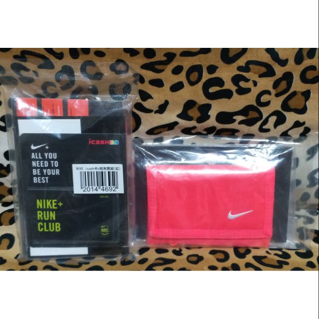 【 現貨 】 Nike  icash2.0+運動短夾 紅色款