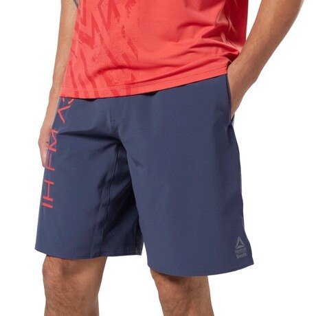REEBOK CrossFit® 混合健身 短褲 運動短褲 運動 健身 彈性 藍色 EC1513