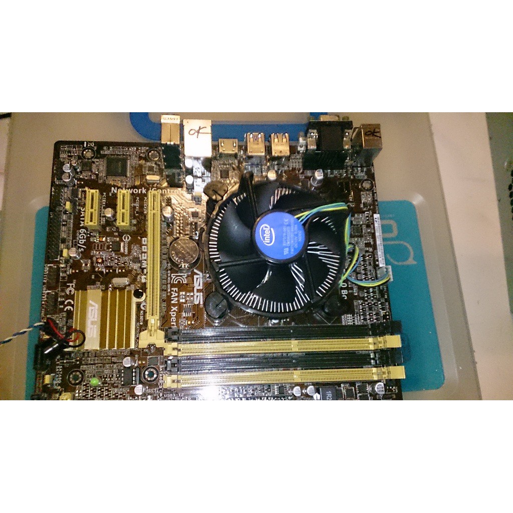 G3420 CPU+ ASUS B85M-G 主機板 + 風扇 + 後檔板， 功能正常