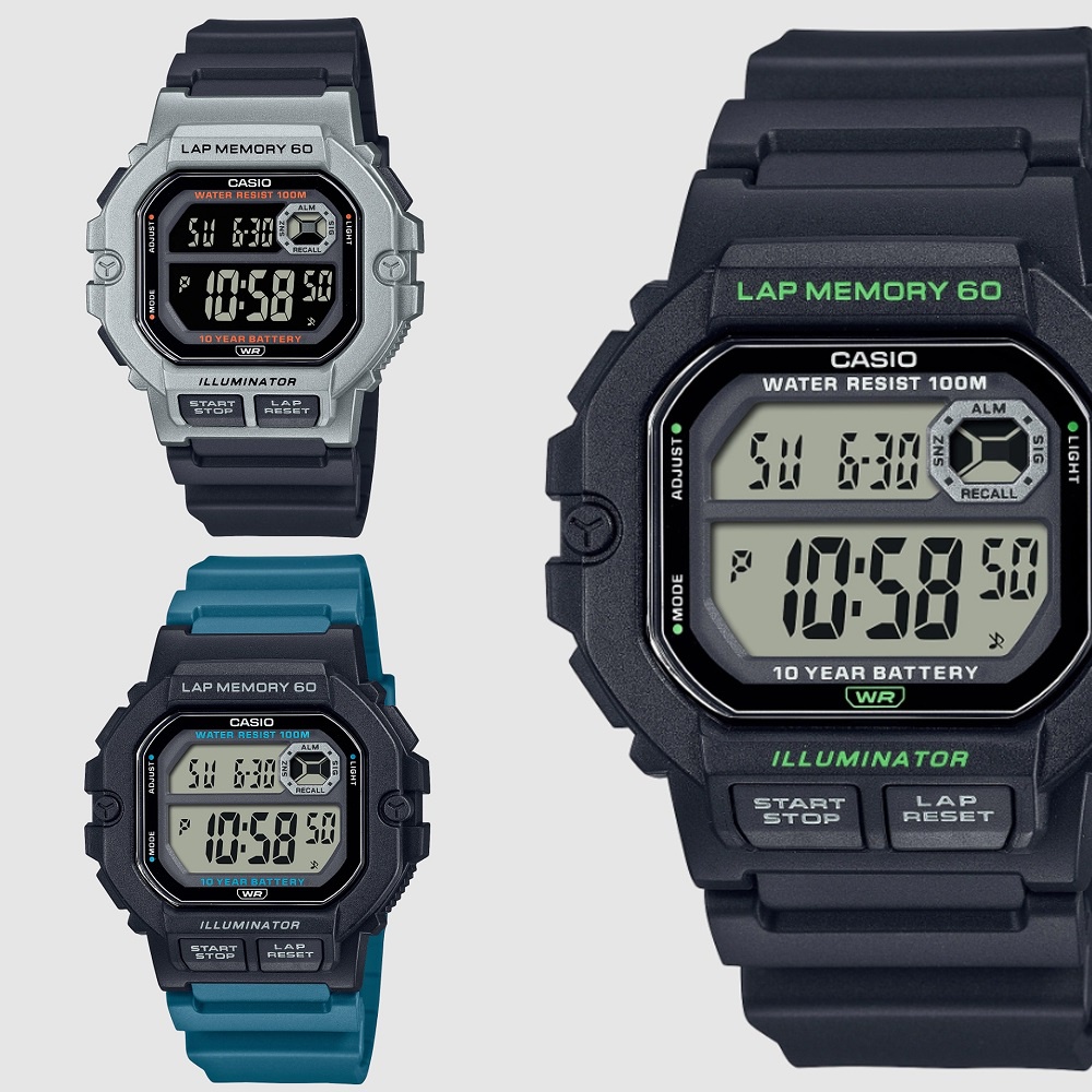 【CASIO】WS-1400H 跑步系列電子錶/學生錶/45mm/公司貨【第一鐘錶】