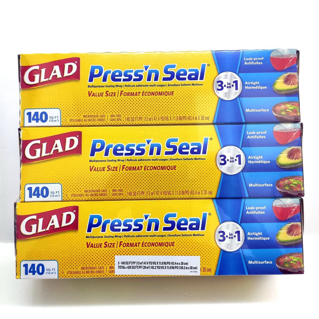 Glad Pressn Seal 強力保鮮膜 3入 COSCO代購 D350086