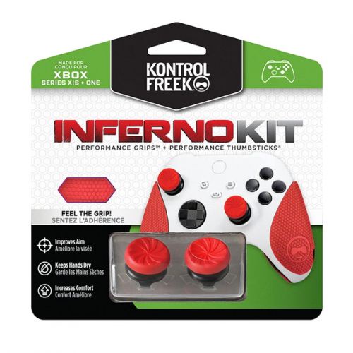 KontrolFreek Xbox 控制器專用類比蘑菇頭+握把保護套 Inferno款 PK-2040-XSX