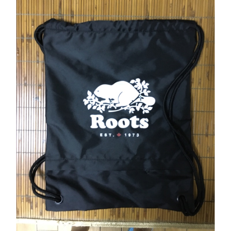 Roots 加拿大經典品牌 抽繩隨身後背包 收納包 海灘包 束口包 運動包