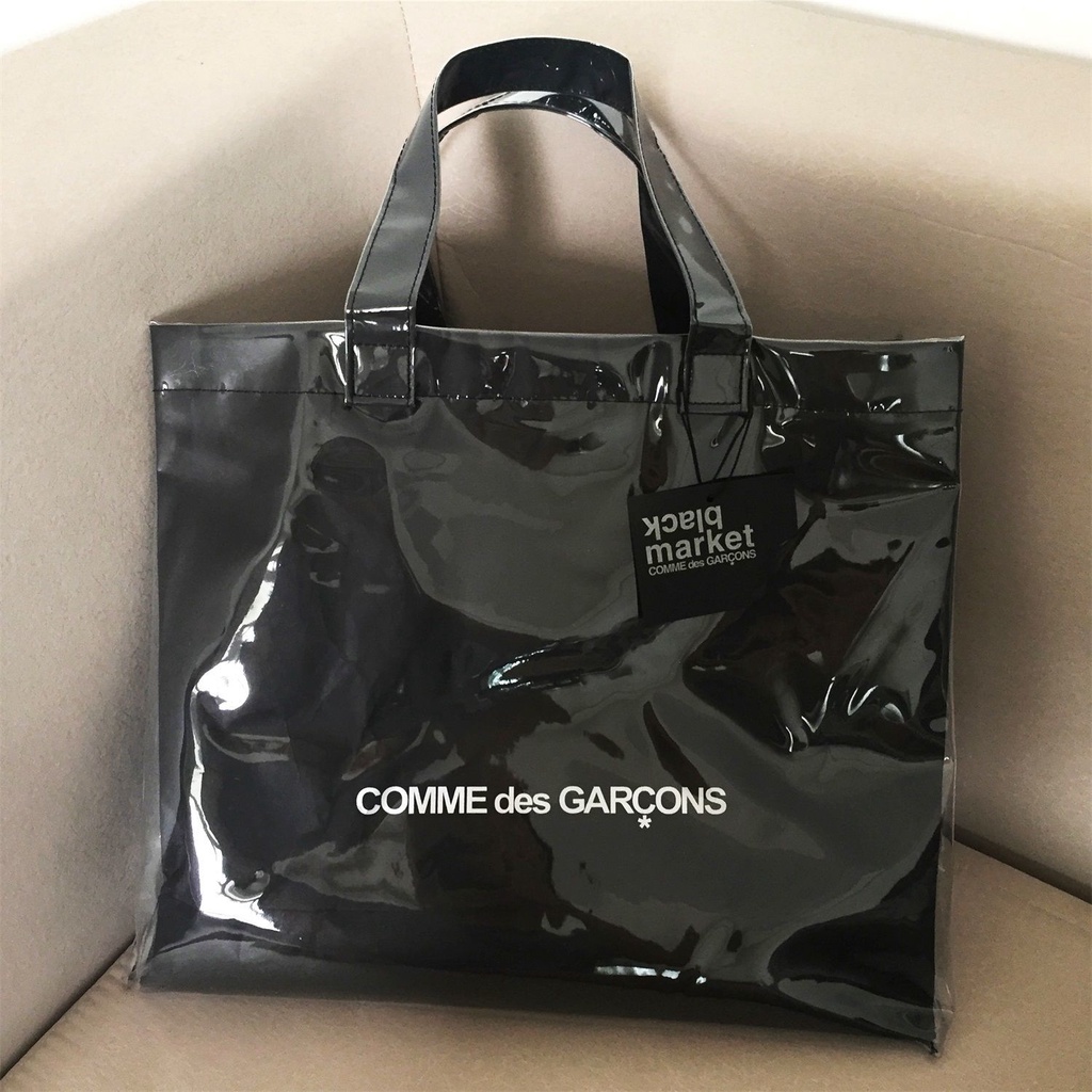 【麗洋包包 現貨】 雜誌附錄包 雜誌包 手提包 托特包川久保玲CDG黑色牛皮紙PVC購物袋 Comme des Garc