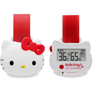 現貨★JILL日本代購★日本dretec O-297RD 溫濕度計 kitty 溫度計 濕度計 嬰兒車 警告模式 測溫