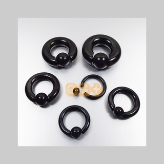 臺灣現貨 1.6-10mm✧ 黑色BCR不銹鋼擴耳 316L卡球環 黑色擴耳環 卡球環/鼻環/耳環/唇環/肚臍環/擴耳環