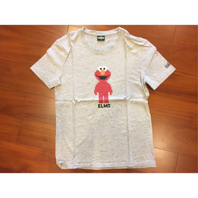 Elmo Sesame Street 芝麻街 玩偶 公仔 圖案 灰色 短袖T恤 M號