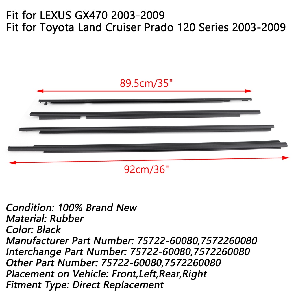 LEXUS GX470 2003-2009專用車窗玻璃外壓條-極限超快感