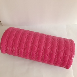 超低優惠 美甲手枕 長方型手枕 桃紅皮質愛心圖案