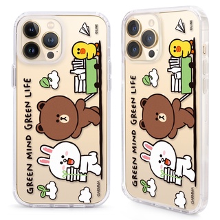 GARMMA 永橙 LINE FRIENDS iPhone 13系列 二合一四角防摔保護套