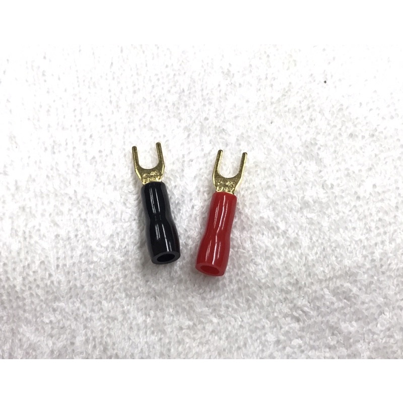 端子 Y型 黑色 紅色 16wag內喇叭線通用型 銅鍍金端子 16番 台灣製