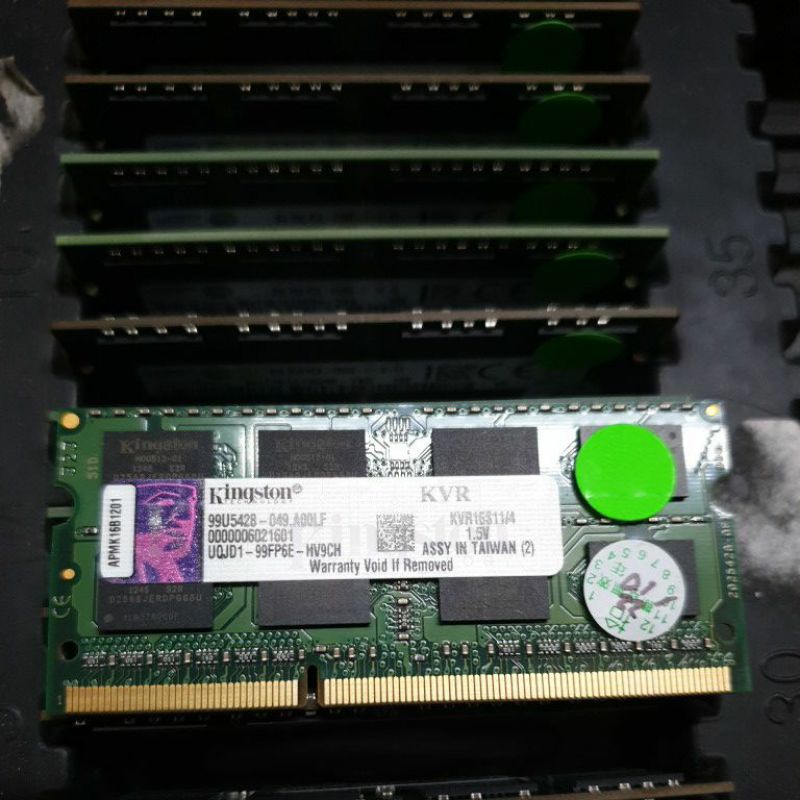 含稅 金士頓 筆電記憶體 4G DDR3 1600 4GB SODIMM KVR16S11/4 二手終保 08R003