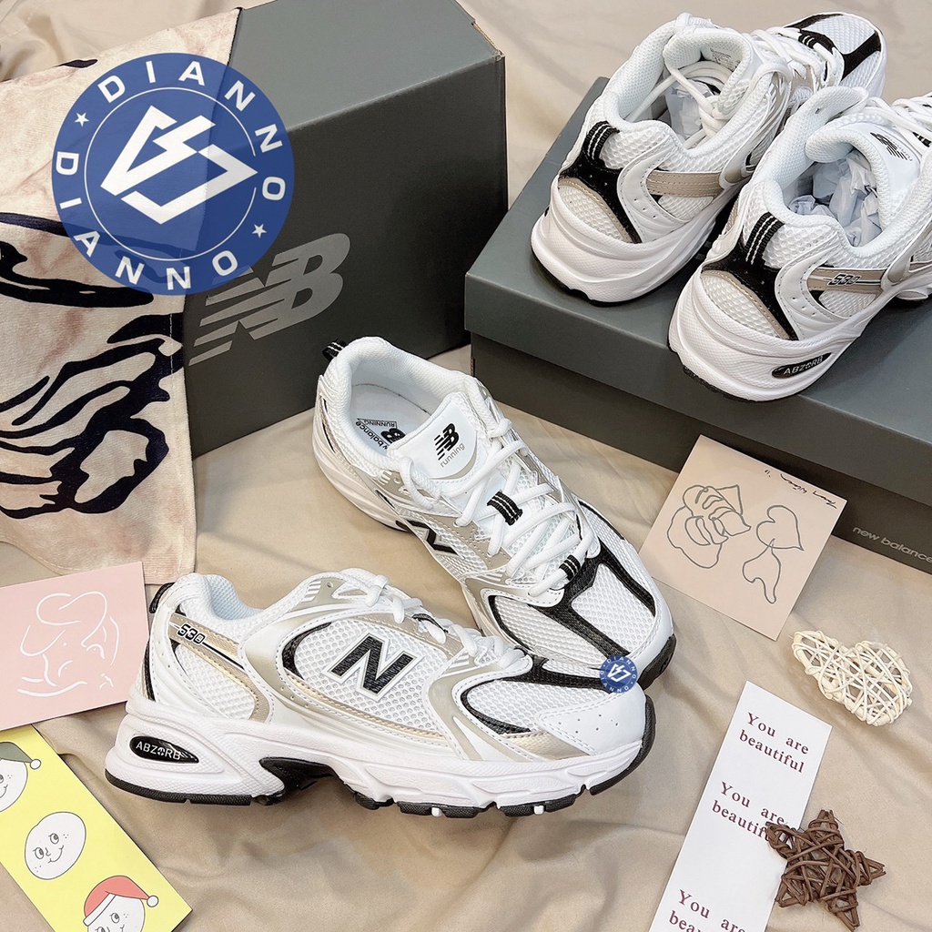 帝安諾 -實體店面NEW BALANCE 530 NB  白金 復古運動慢跑 百搭 黑金線條配色  MR530UNI