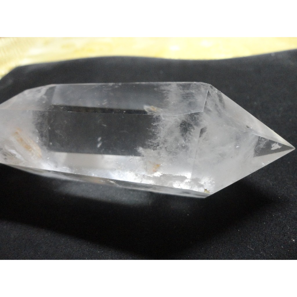 天然白水晶雙尖水晶160g 水晶柱水晶晶柱雙胞胎晶柱雙間晶柱手握式練氣 淨化氣場手握式練氣 淨化氣場專用