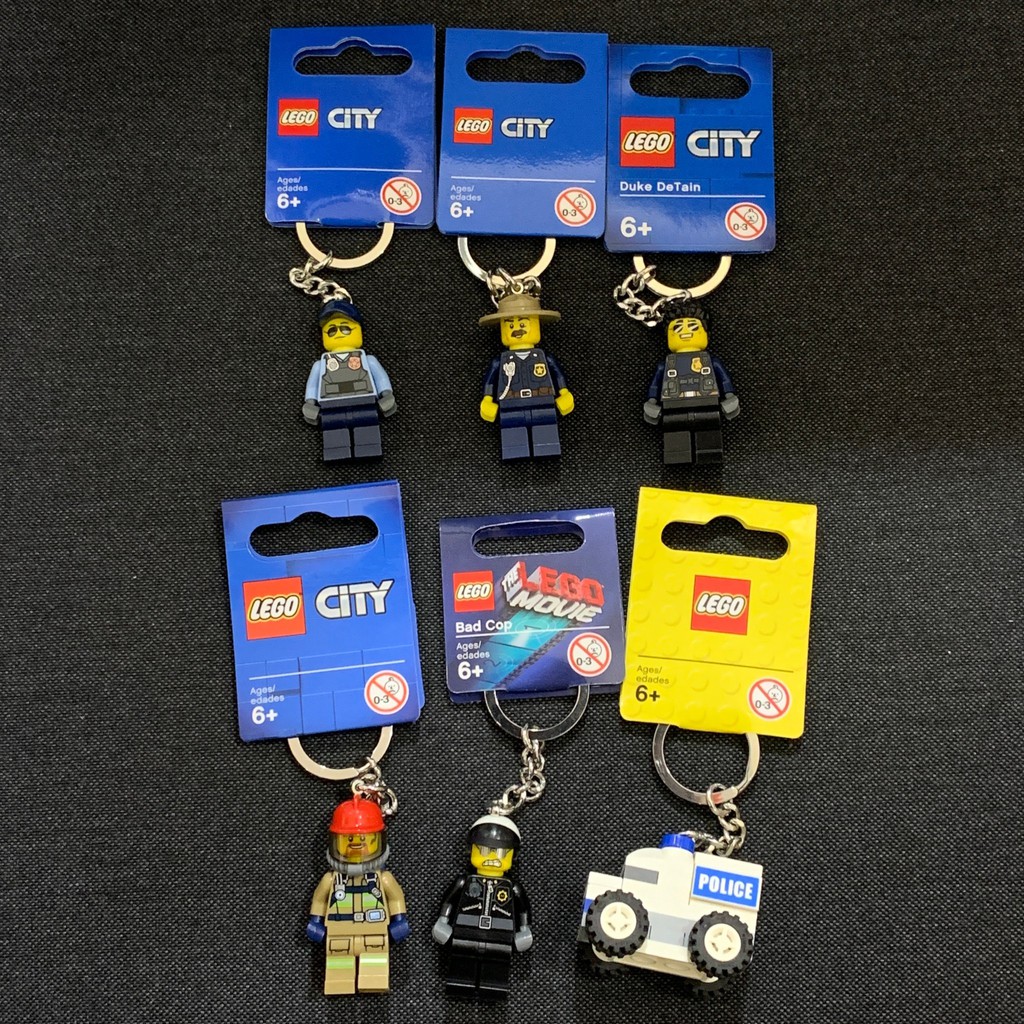 [小樂]蝦皮代開發票  樂高 Lego 警察 警車 消防員 消防 壞警察 特勤部隊 森林警察 key chain鑰匙圈