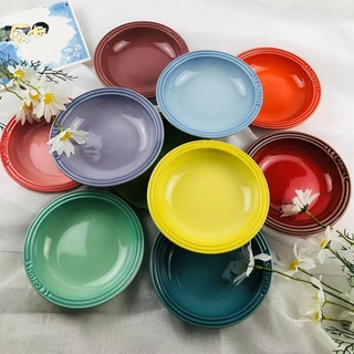 le creuset 15CM餐前盤子 法國6寸碗盤 馬卡龍小碟子零食漸變色陶瓷碟