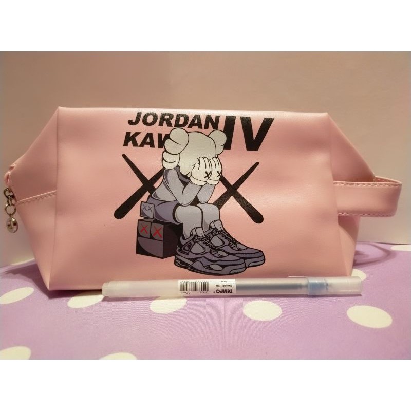 全新 粉紅色 Jordan Kaws 手提包 包包 手拿包 化妝包