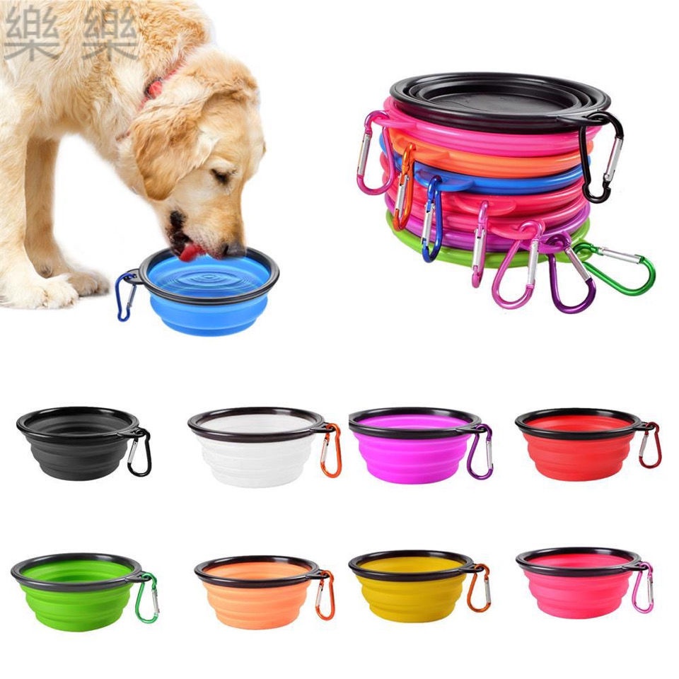 寵物折疊碗 狗狗飲水器 外出飲水杯 外出餵食餵水杯 【樂樂】 蝦皮購物