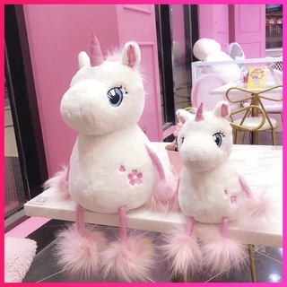 特惠🚀🚀✨櫻花獨角獸公仔 可愛毛絨玩具 韓國少女心 玩偶 抱枕 生日禮物 治癒系抱枕 小女孩禮物 交換禮物