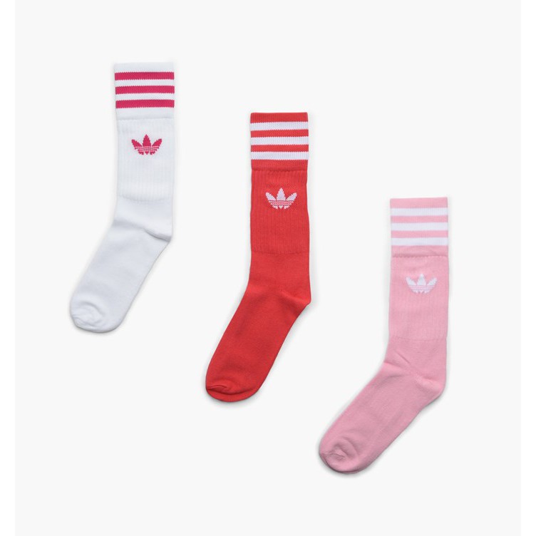 吉米.tw】現貨adidas 愛迪達三葉草中筒襪男女款襪子三色originals 紅粉白DY0383 R-2 | 蝦皮購物