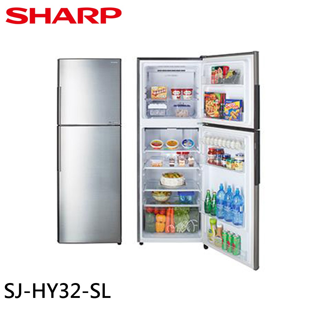 SHARP 夏普 315公升雙門變頻冰箱 SJ-HY32-SL 大型配送