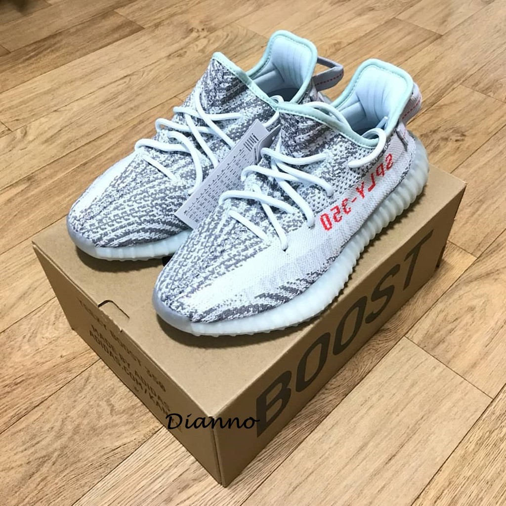 帝安諾- Adidas 愛迪達 Yeezy Boost 350 V2 冰藍斑馬 淺藍 灰藍 章魚哥 肯爺 B37571