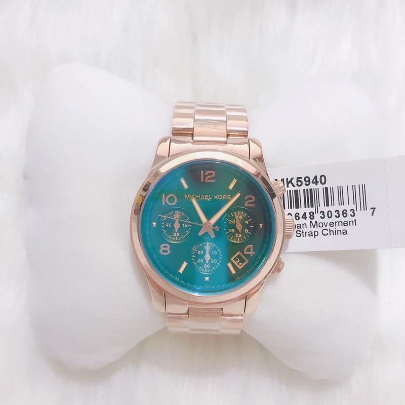 Michael Kors mk5940 runway 玫瑰金湛藍色變色錶 錶面38mm 保證正品